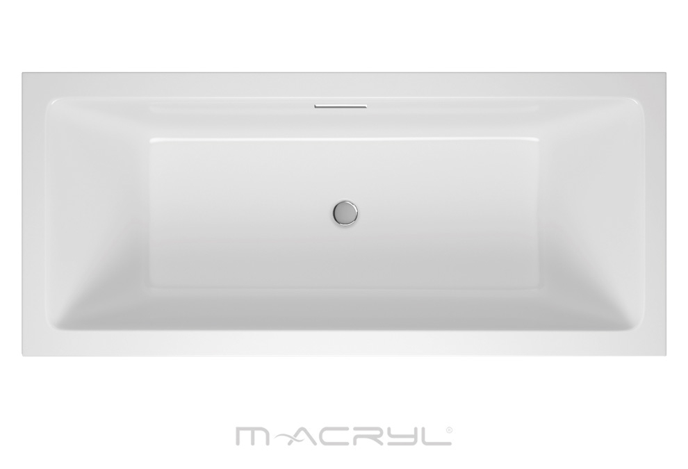 M-Acryl Sabina Pro 180x80 cm egyenes akril kád + ajándék vízszintező kádláb és peremrögzítő csomag
