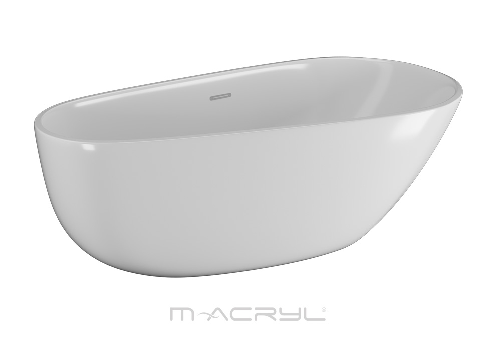 M-Acryl Belle 170x85 cm szabadonálló akril kád fehér előlappal