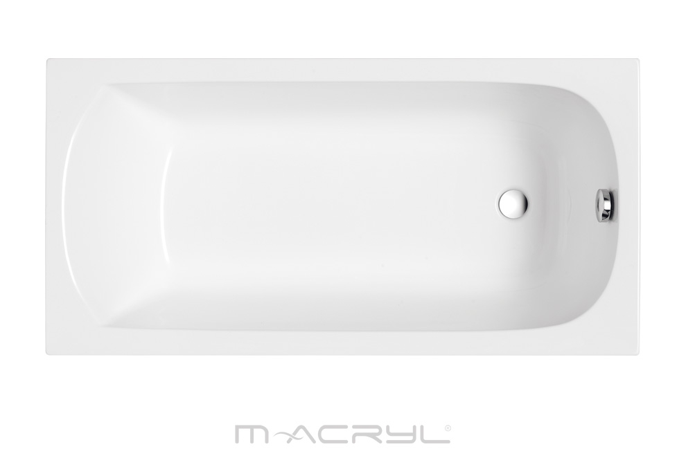M-Acryl Mira 170x75 cm egyenes akril kád + ajándék vízszintező kádláb és peremrögzítő csomag