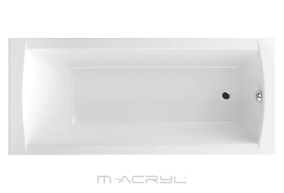 M-Acryl Viva 170x75 cm egyenes akril kád + ajándék vízszintező kádláb és peremrögzítő csomag